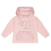 A DEE - Abstract Teddy Sophia Faux Fur Hooded Tracksuit - Baby Pink