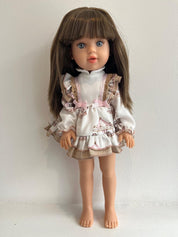 BABINE - Doll Brown Hair Carousel Dress - Pink