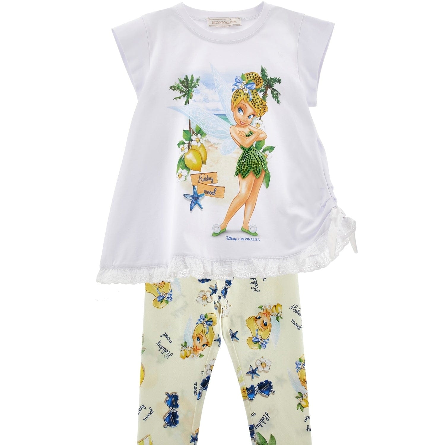MONNALISA - Tinkerbell Leggings Set - Yellow