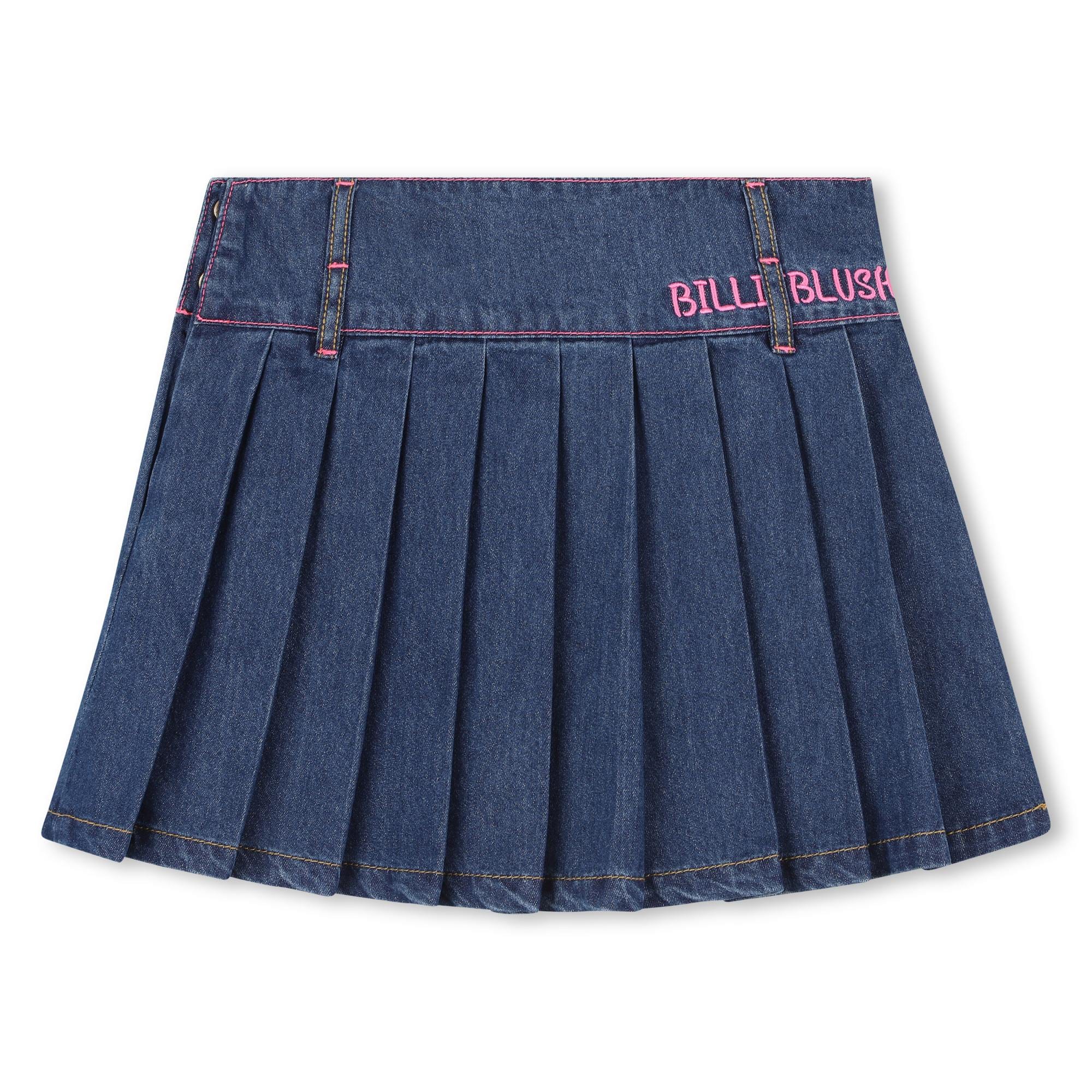 BILLIEBLUSH - Multi Knit & Denim Skirt Set - Blue