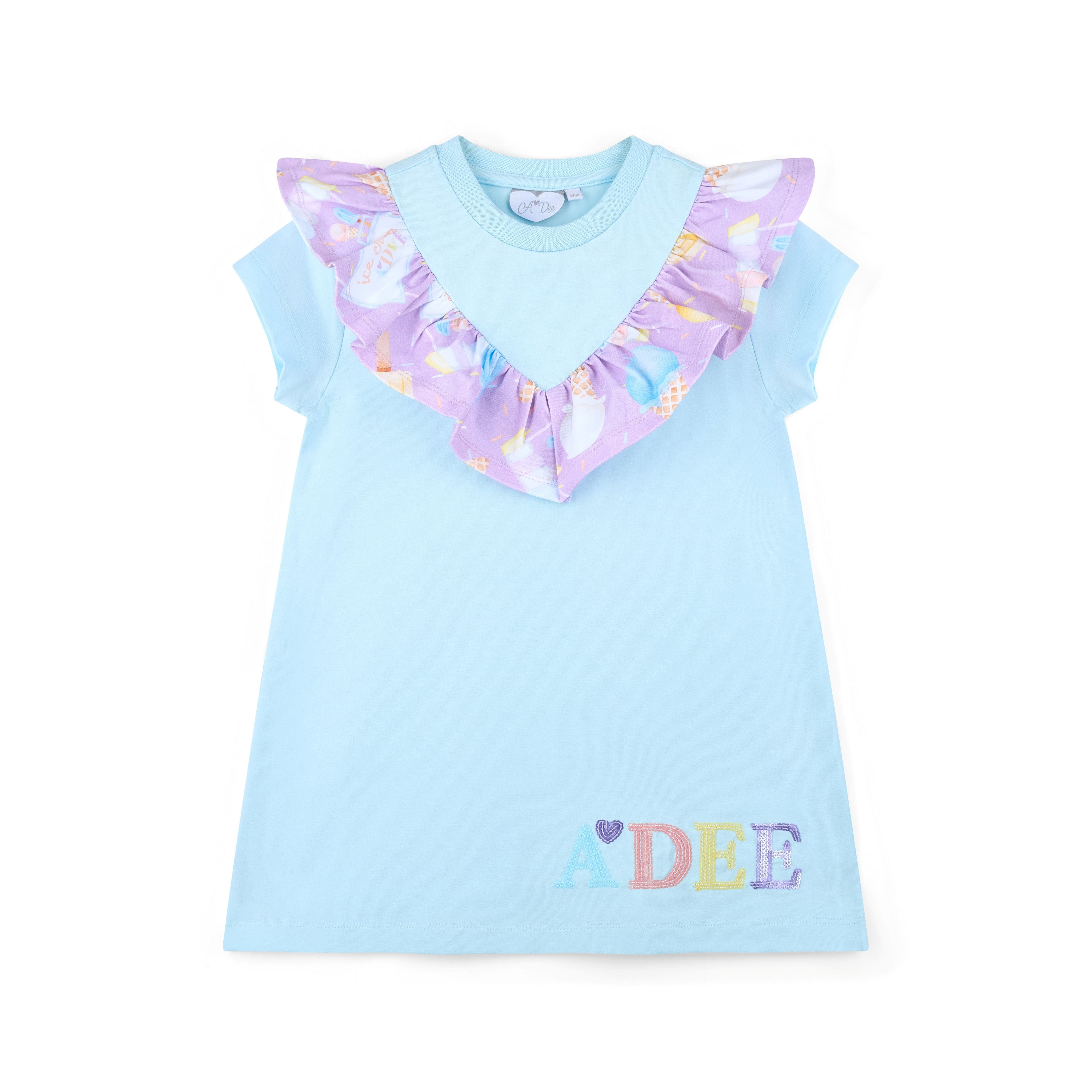 A DEE - Scarlett Pastel Parlour Ice Cream Print Legging Set - Blue