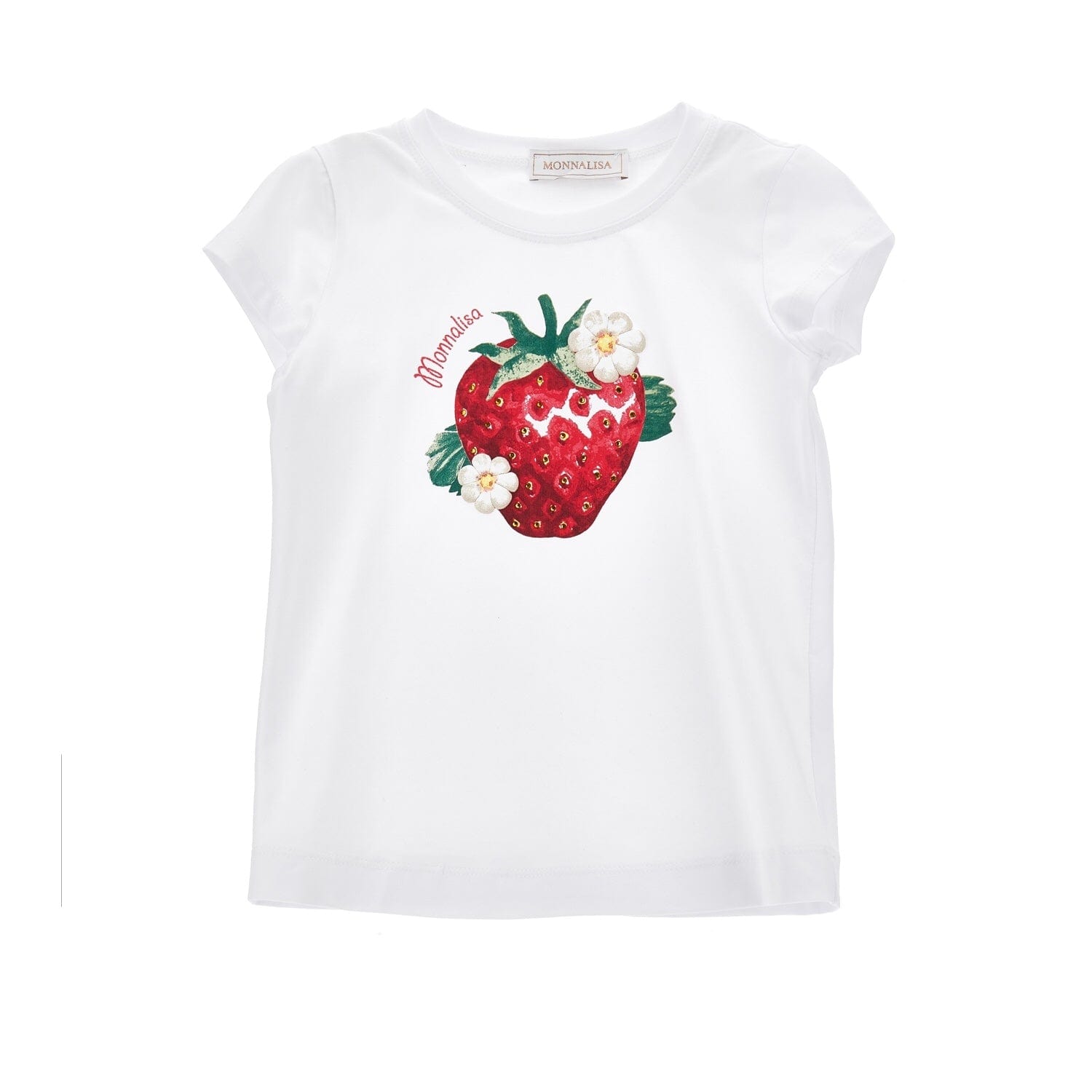 MONNALISA - Strawberry Skirt Set - White