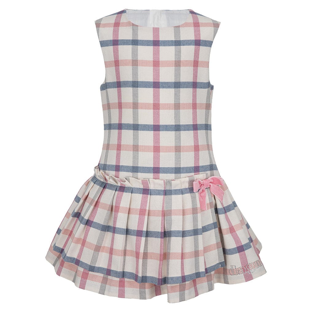 Daga - Fluffy Chic Pinafore Dress & Blouse - Cream