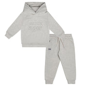 MITCH & SON - Chase Hoodie Embossed Tracksuit - Light Grey