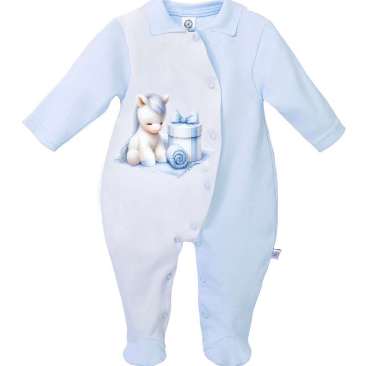 FIRST BABY - Carino Babygrow - Blue