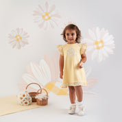 LITTLE A - Amy Jersey Daisy Dress  - Sweet Lemon