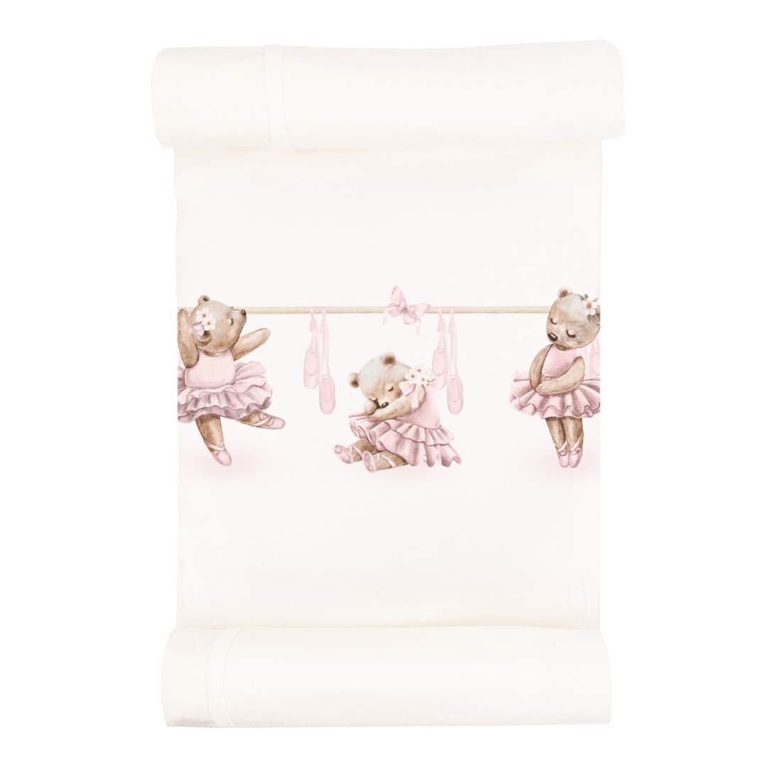 JAMIKS - Velour Charlene Bear Blanket- Pink