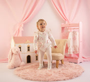 LITTLE A - Cute As A Cupcake Journey Cupcake Print Romper - Snow White