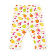 LITTLE A - Cutie Frutti Palmer Legging Set - White