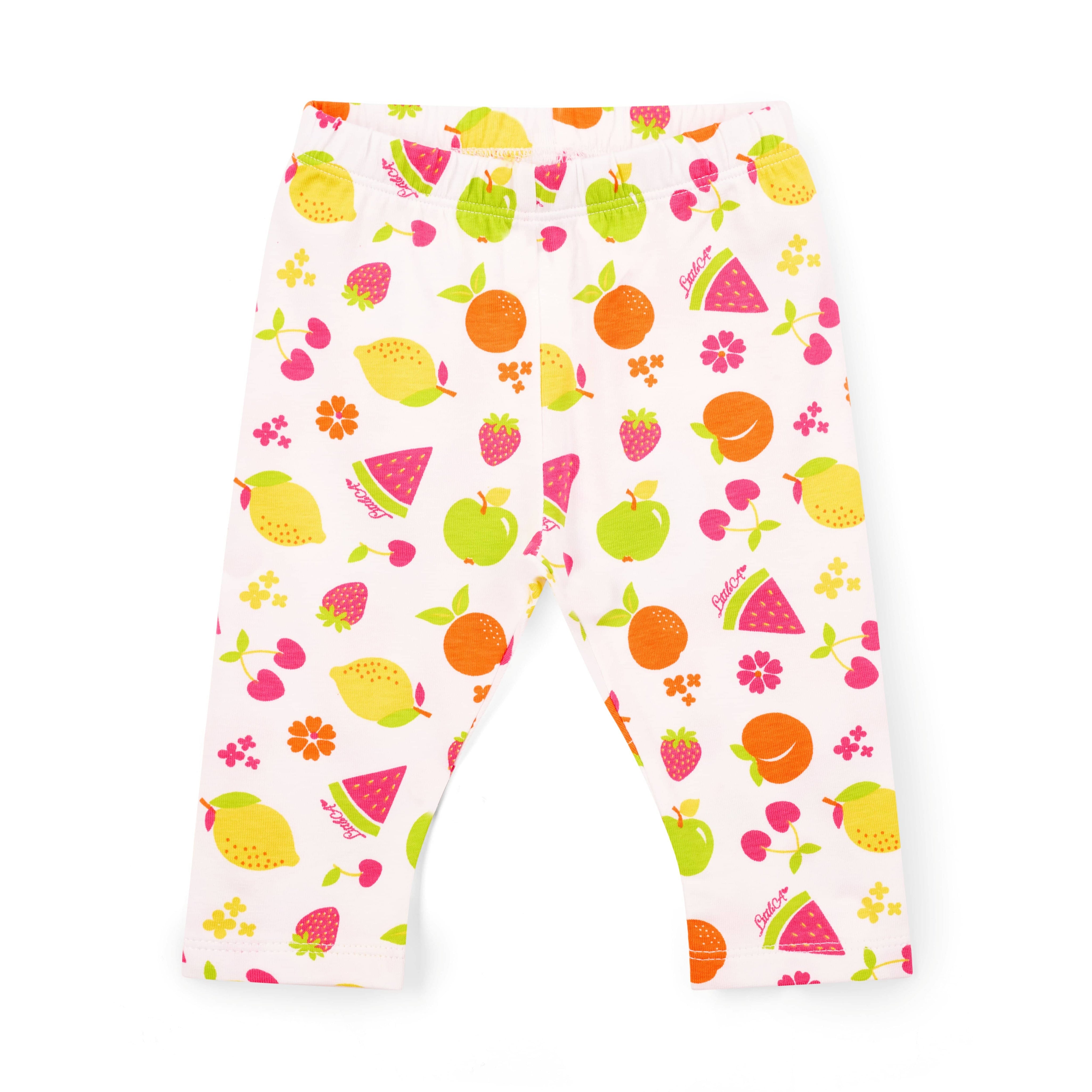 LITTLE A - Cutie Frutti Palmer Legging Set - White