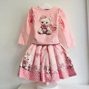 IS - Teddy Skirt Set - Pink