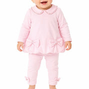 Bimbalo - Puffball Bow Leggings Set - Pink