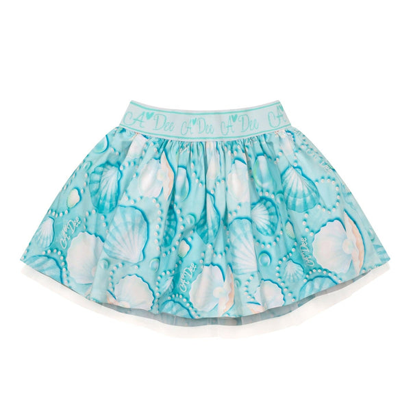 A DEE - Olive Ocean Pearl Print Skirt Set - Aruba Blue