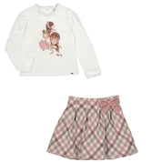 MAYORAL -  Girls Skirt Set - Pink