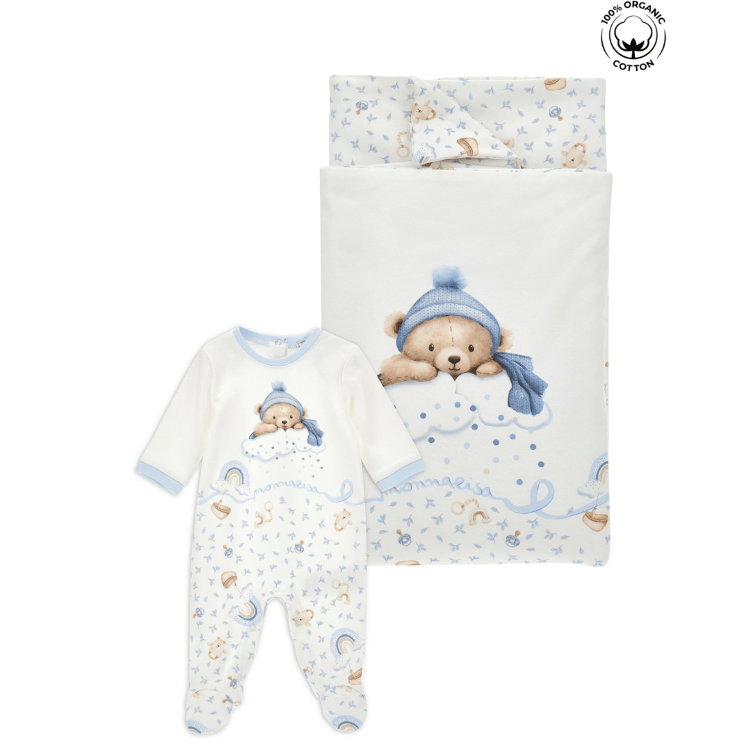MONNALISA - Bear Two Piece Set - Blue