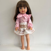 BABINE - Doll Brown Hair Carousel Skirt Set - Pink