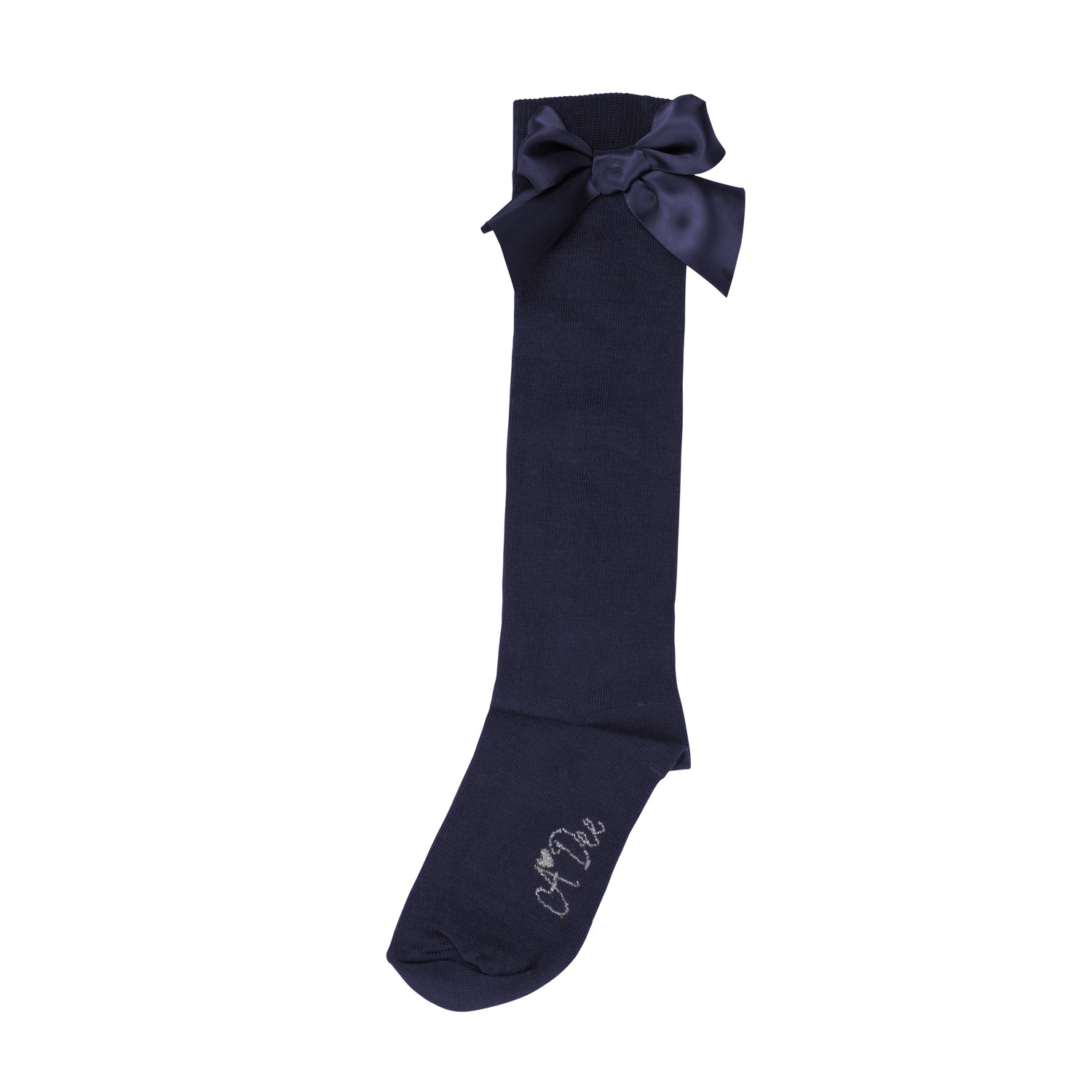 A DEE - Back To School Binky Bow Knee High Socks  - Navy