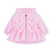 LITTLE A - Perfectly Pink Ophilia Hooded Jacket With Bow Detail - Pink Blossom