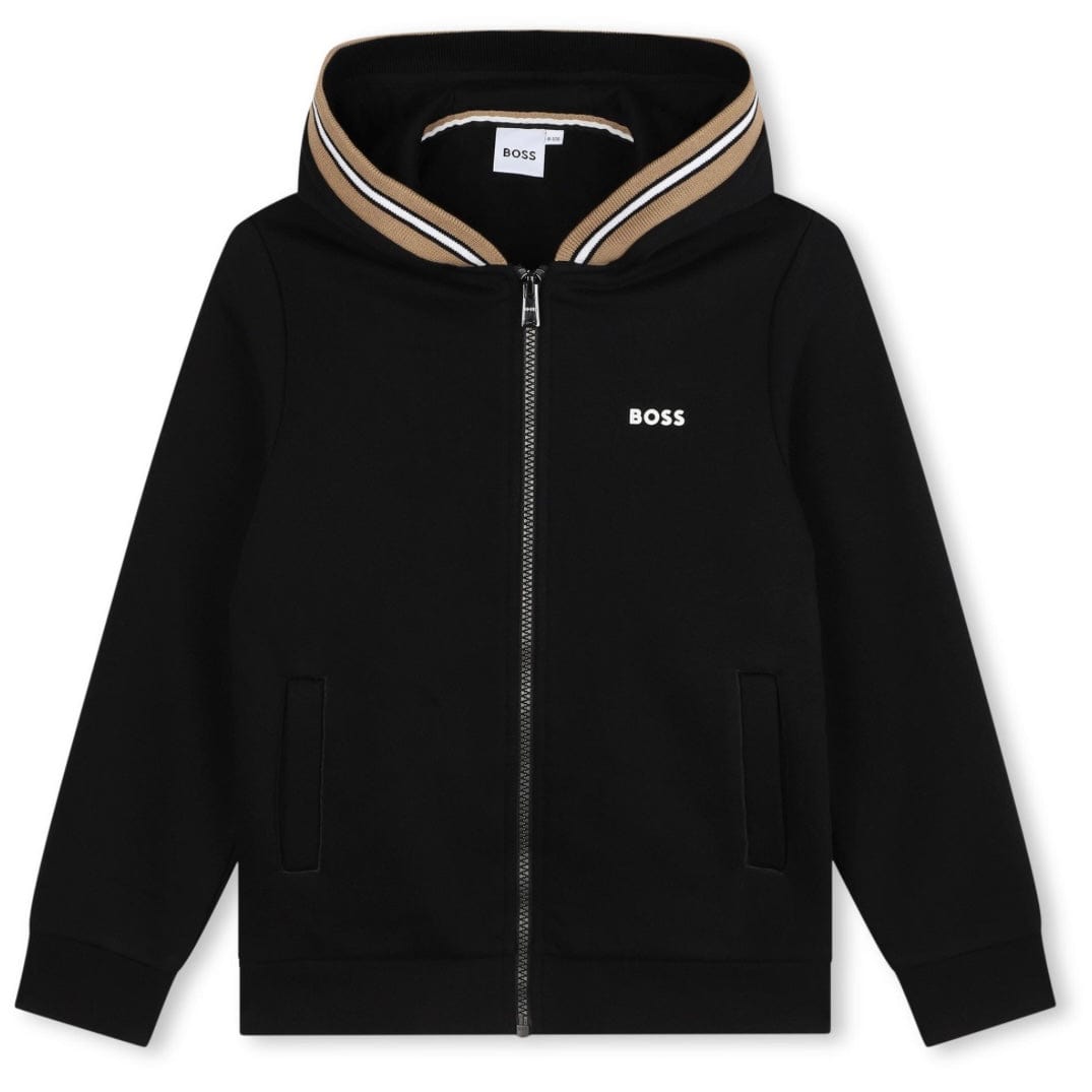 BOSS - Zip Hoodie Logo Tracksuit  -  Black