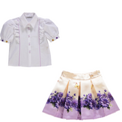 PICCOLA SPERANZA - Easter Skirt Set  - Lemon