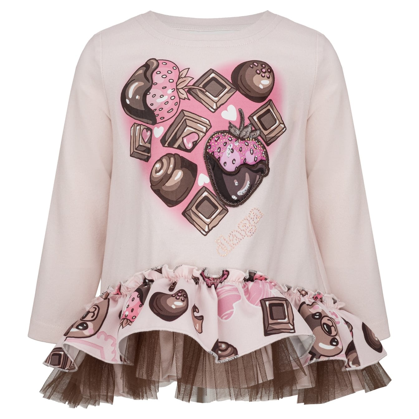 Daga - Chocolate Teddy Leggings Set - Pink