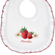 MONNALISA - Strawberry Three Piece Babygrow Set- White