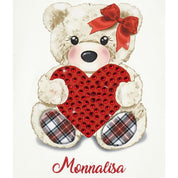 MONNALISA - Teddy Christmas Taffeta Skirt Set - Red