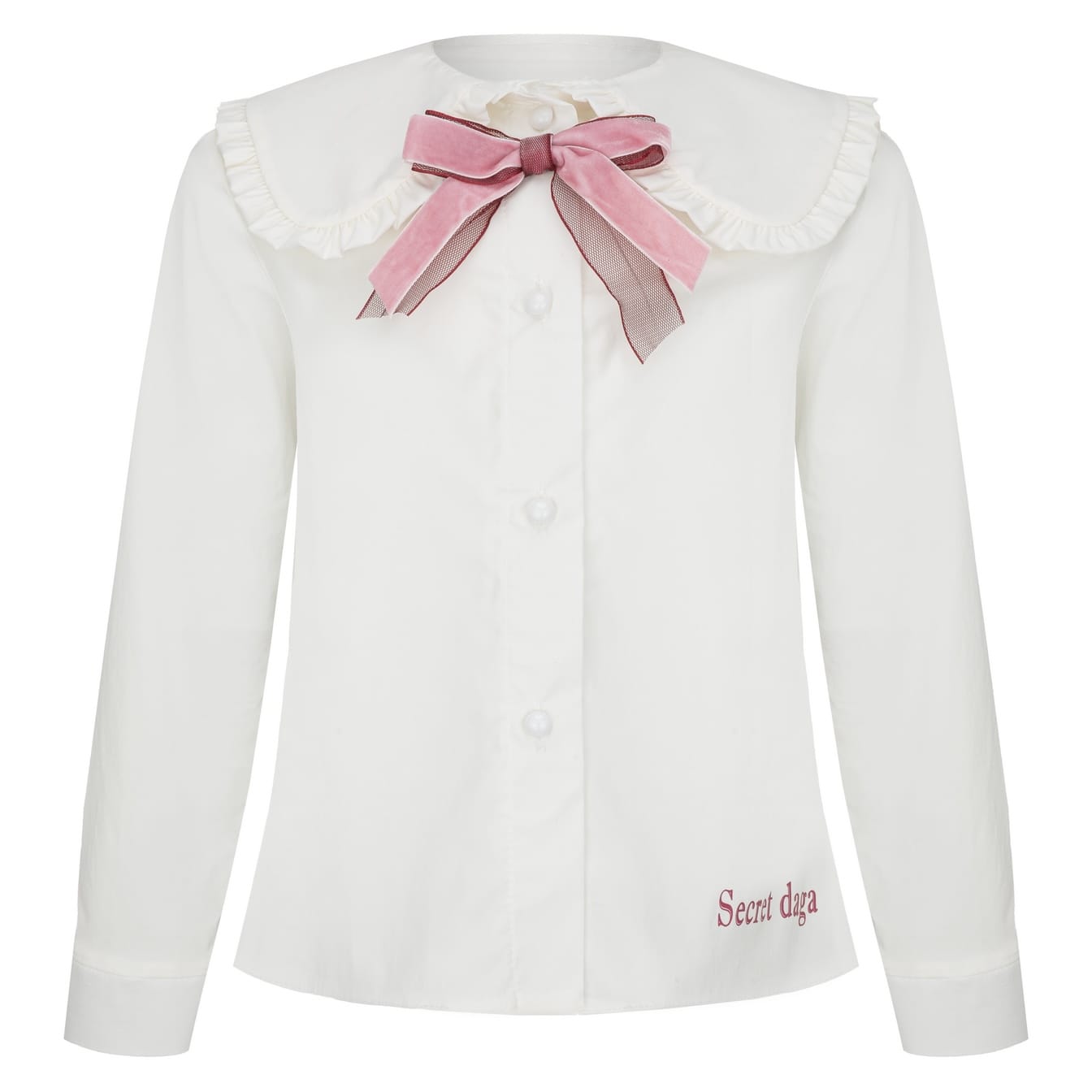 Daga - Love Storey Blouse Two Piece Skirt Set - Pink