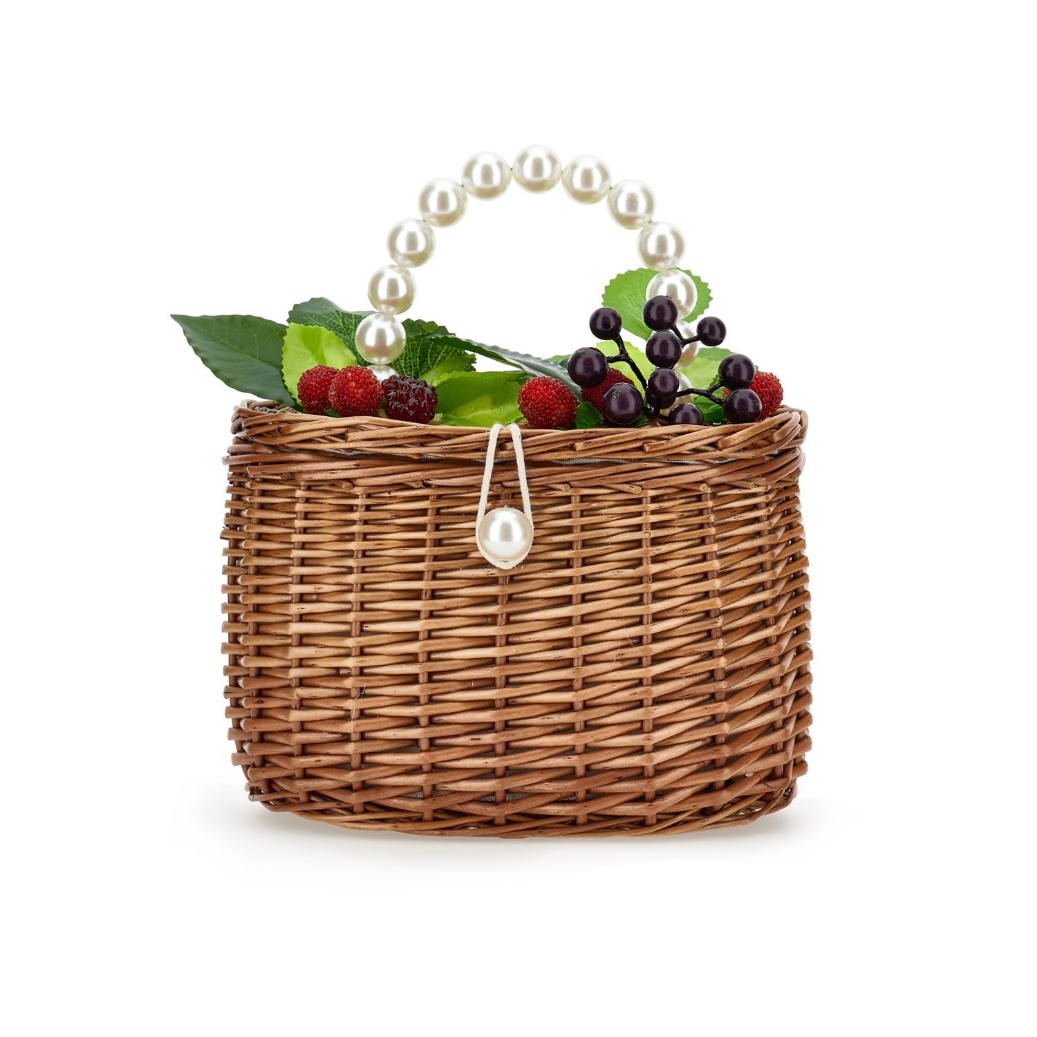 MONNALISA - Fruity Flower Wicker Basket Handbag - Multi