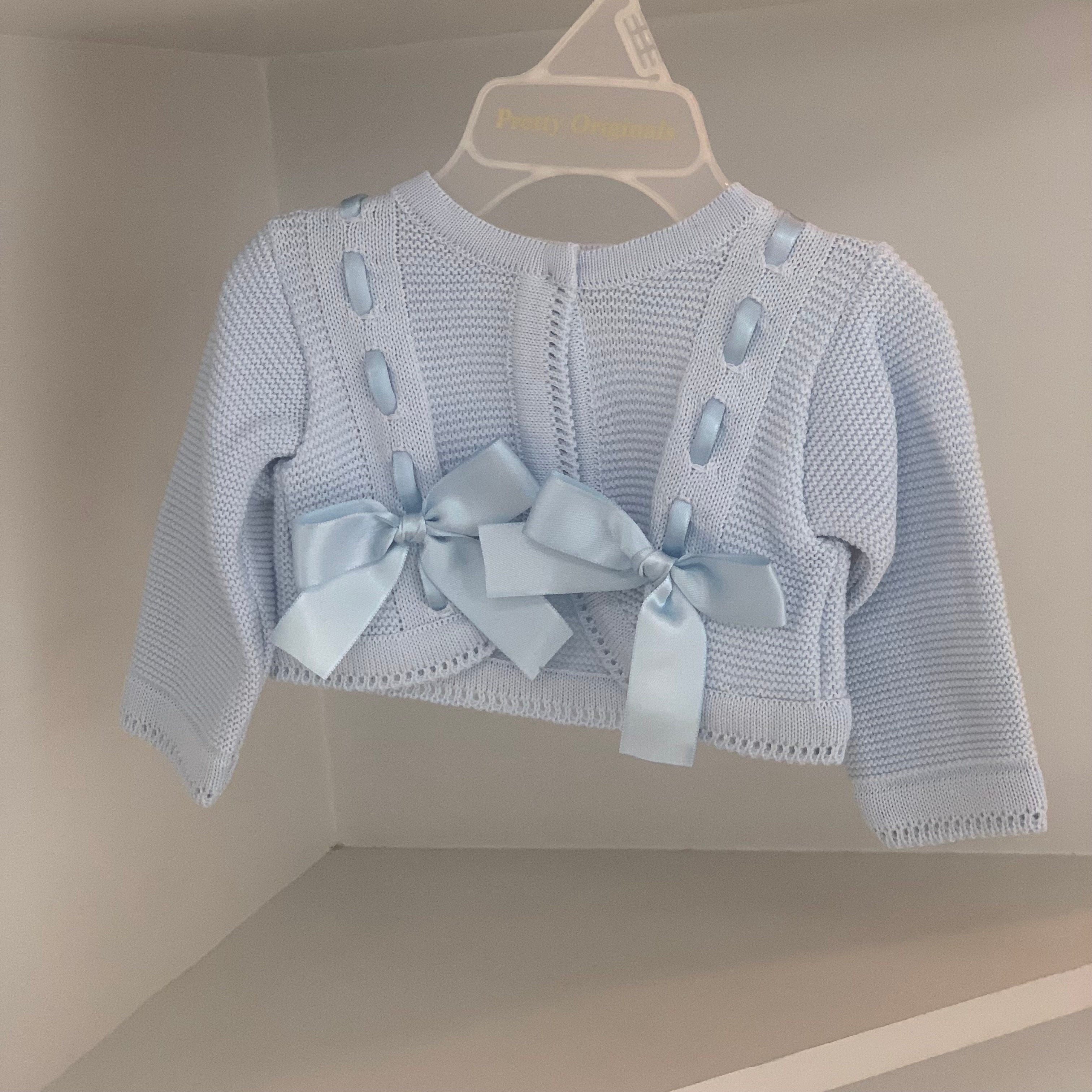 PRETTY ORIGINALS - Bow Cardigan  - Blue