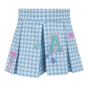 LAPIN HOUSE - Dog Tooth Bow Skort Set - Blue
