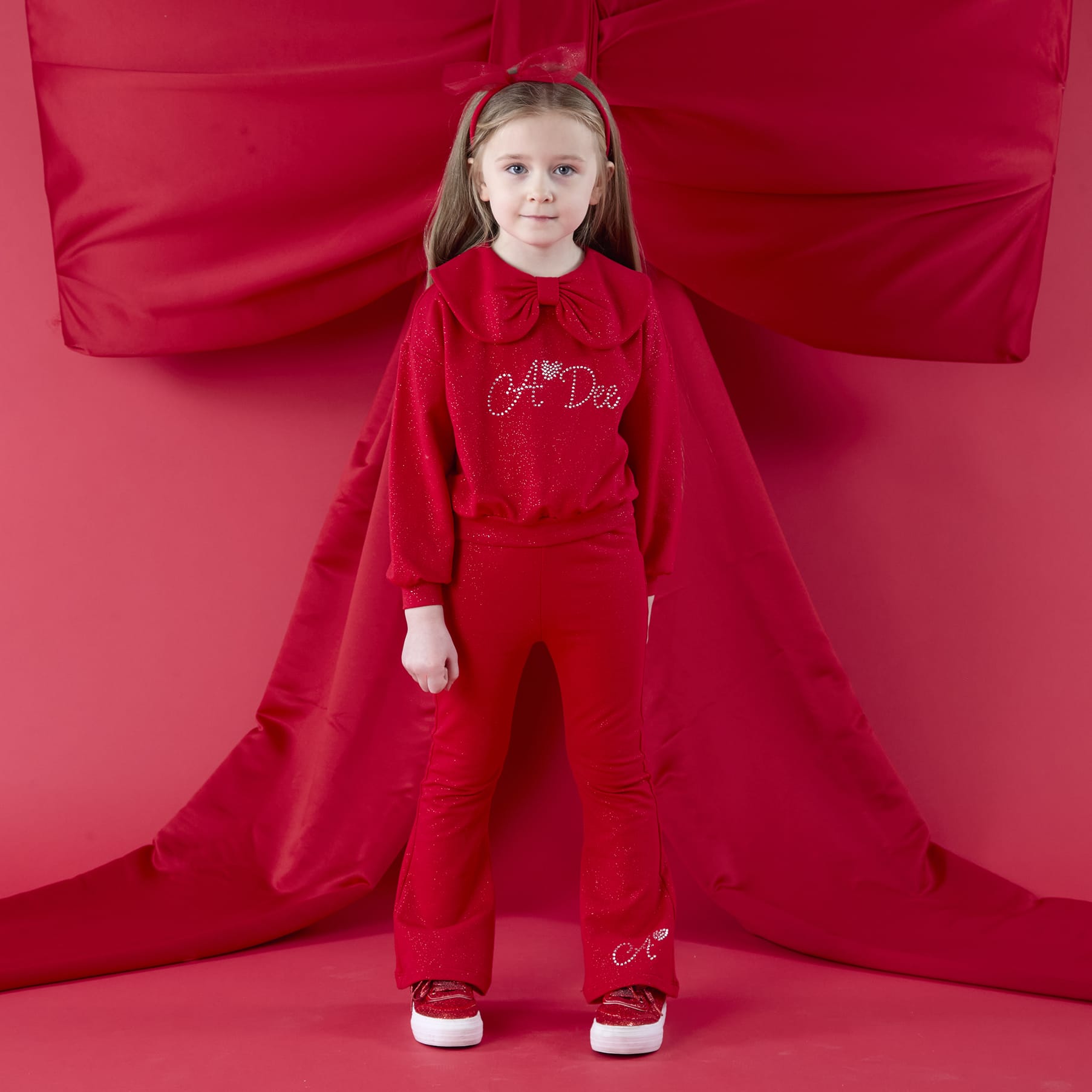 A DEE - Christmas Capsule Amara Flare Tracksuit - Red