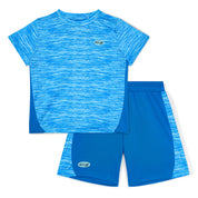 MITCH & SON - Hector JNR Space Dye Poly Short Set - Bright Blue