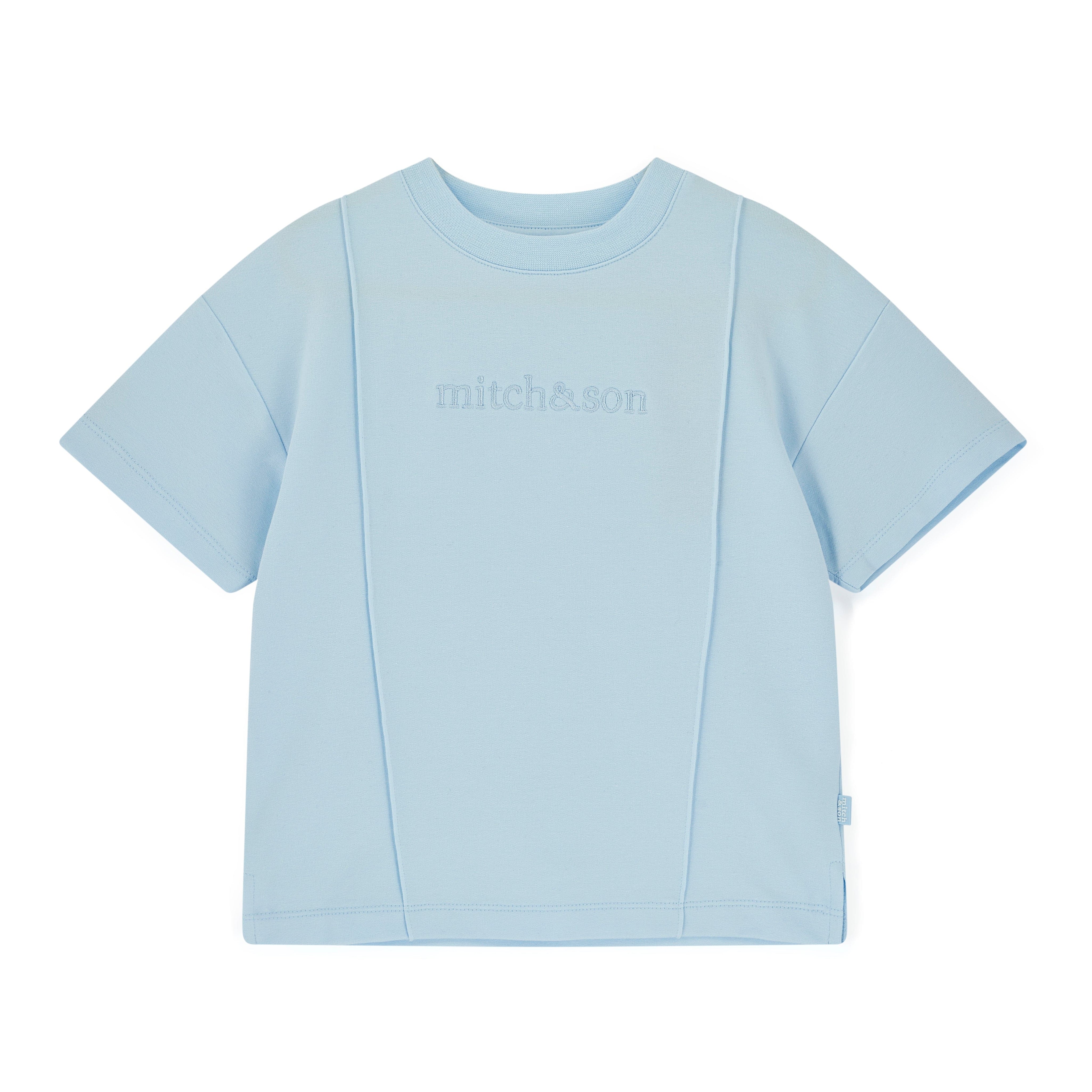 MITCH & SON - Orlando Blue Breeze Dropped Shoulder Sweat Short Set - Sky Blue