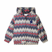 MITCH & SON - Chic Chevron JNR Paddy Hooded Jacket - Blue Navy