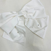 BIMBALO - Knitted Bow Blanket & Babygrow - Cream