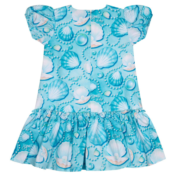 A DEE - Ophilia Ocean Pearl Print Dress -Aruba Blue