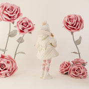 LITTLE A - Little Bloom Dolly Quilted Jacket - Snow White