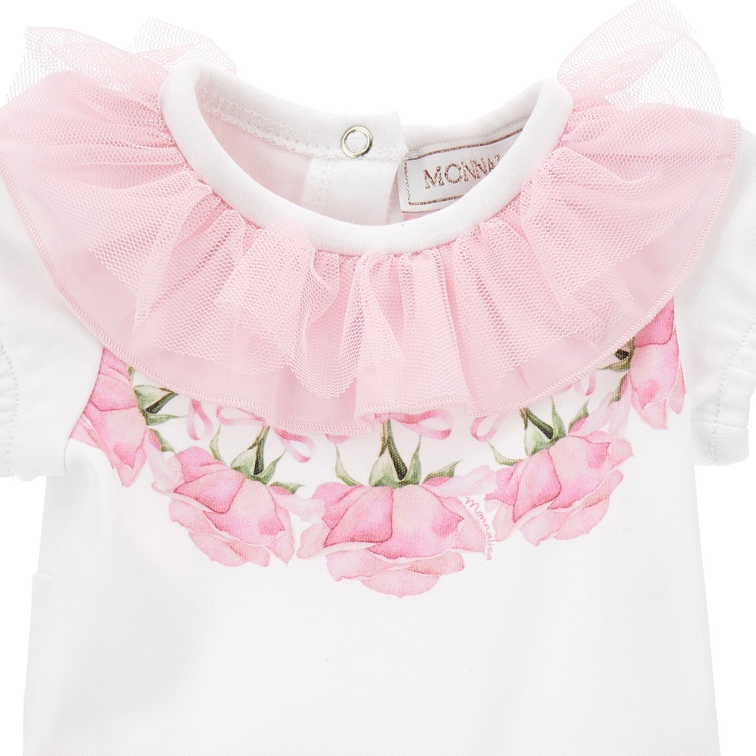 MONNALISA - Rose  Skirt Set & Hairband - Pink