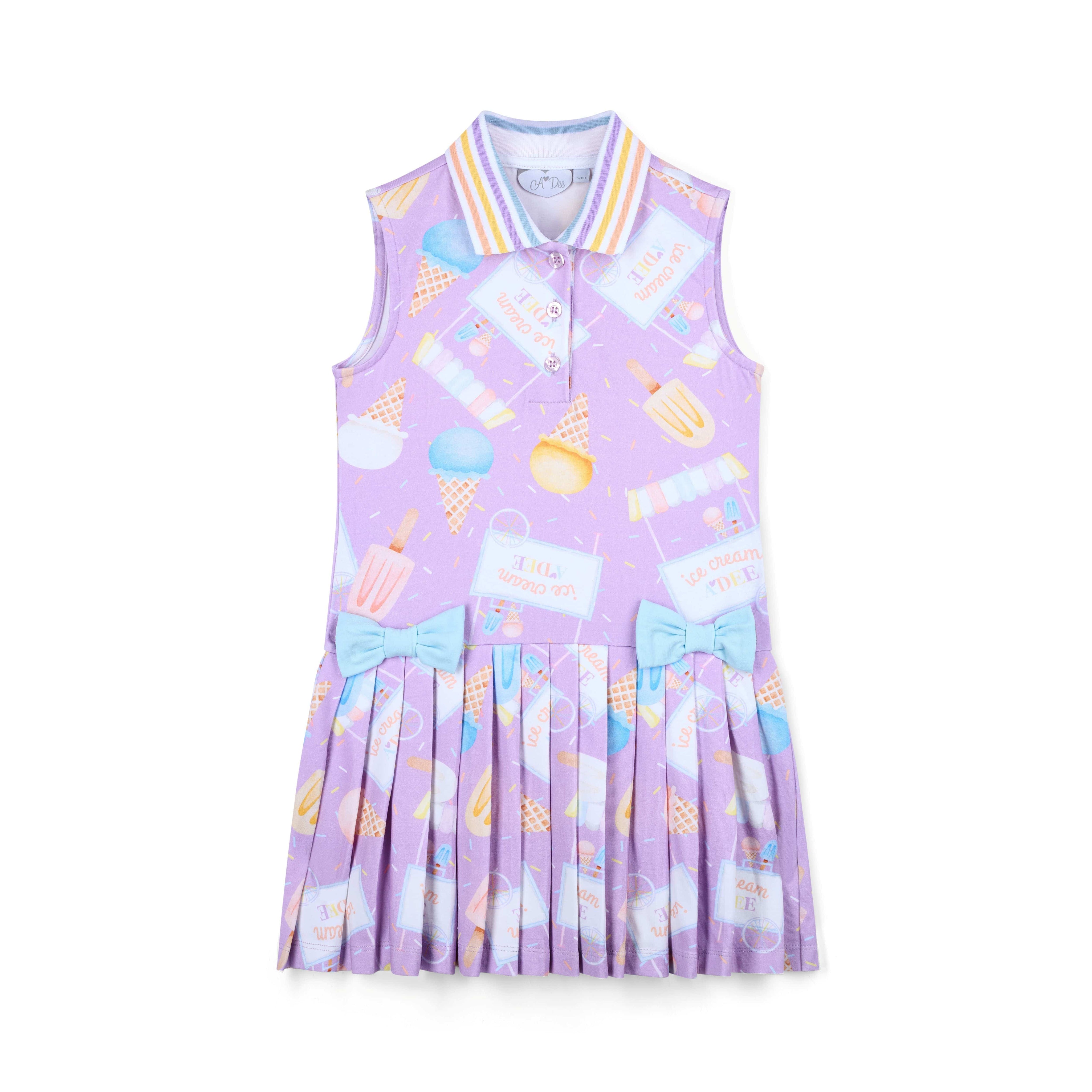 A DEE - Serenity Pastel Parlour Ice Cream Print Tennis Dress - Lilac