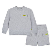 MITCH & SON - JNR Rex Cargo Sweat Set - Grey Marl