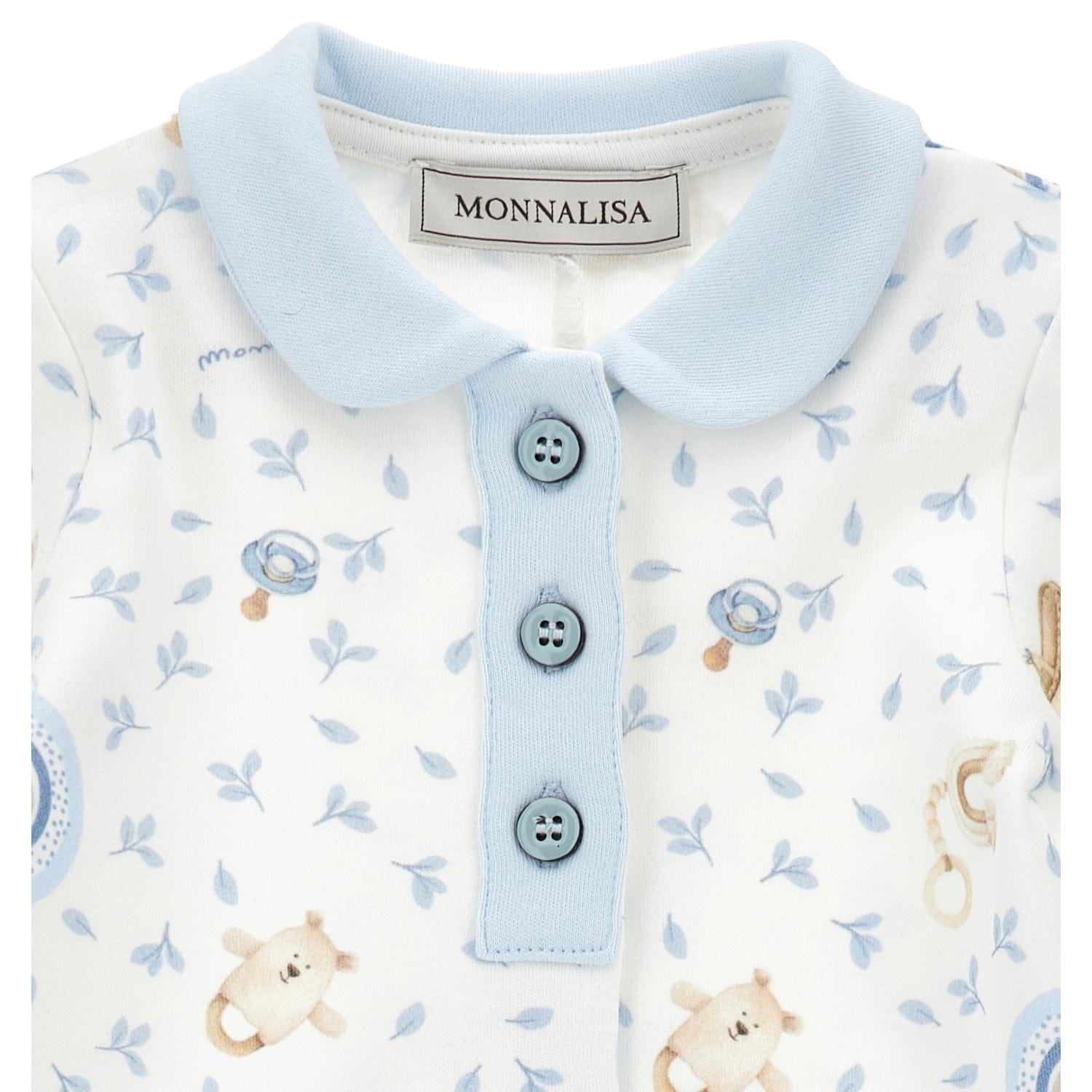 MONNALISA - Bear Babygrow - Blue