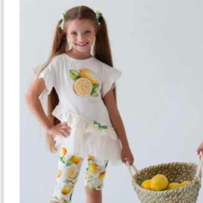 Daga - Sunny Lemons Print Leggings Set - Yellow