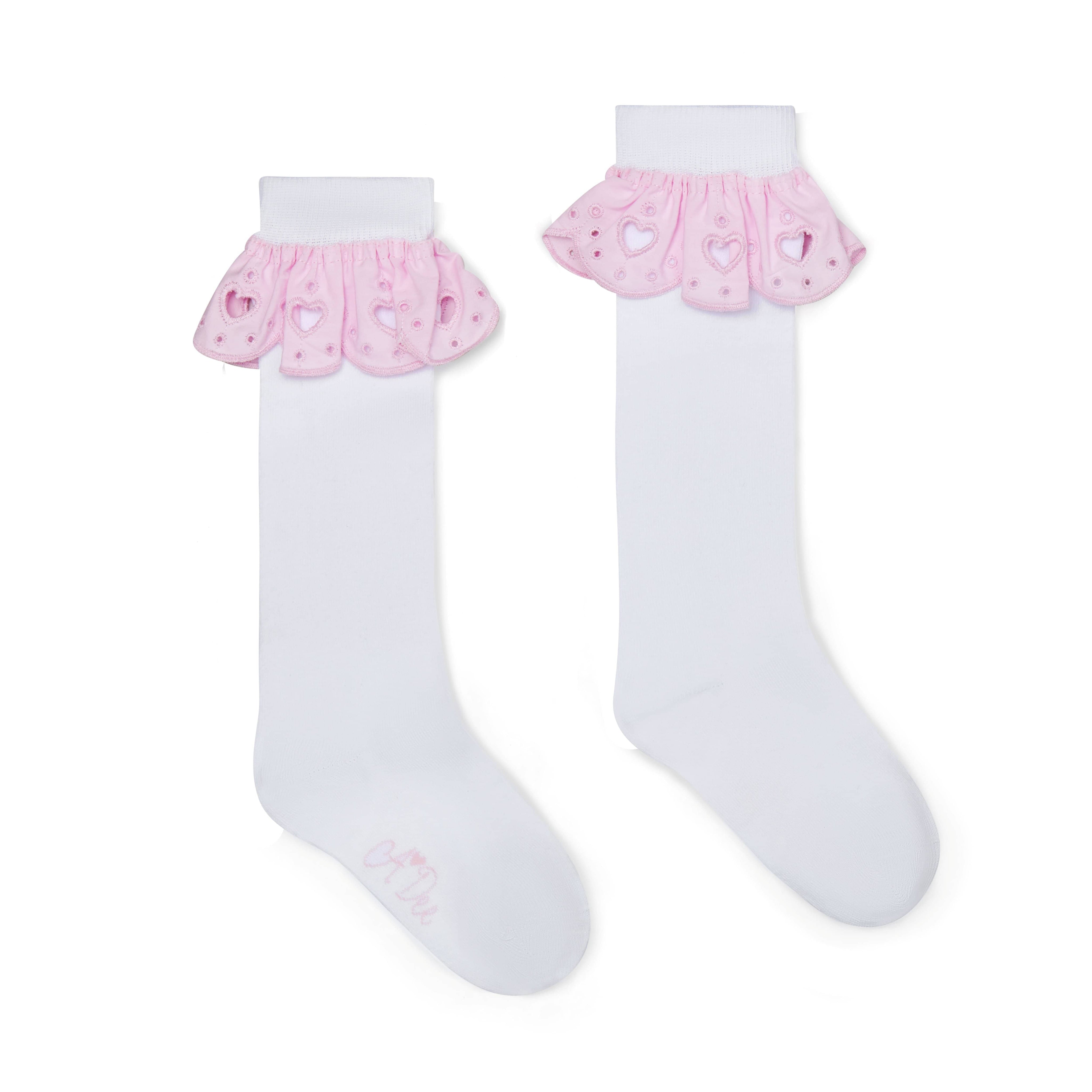 A Dee - Rae Bow-tique Chic Knee High Socks - White