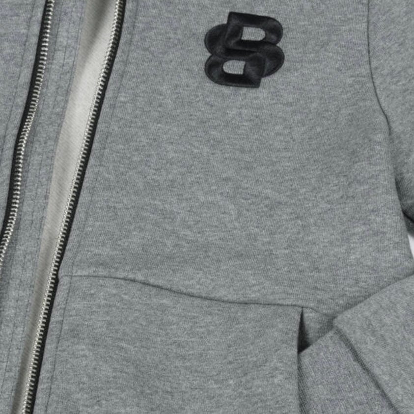 BOSS - Zip Hoodie Double B Monogram Tracksuit  -  Grey