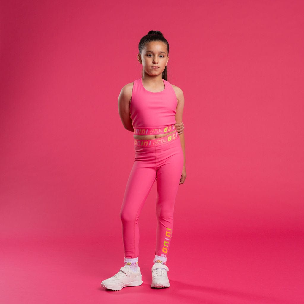 BONINI BY A DEE - Logo Legging Inspire & Colourblock Crop Top Flex - Hot Pink