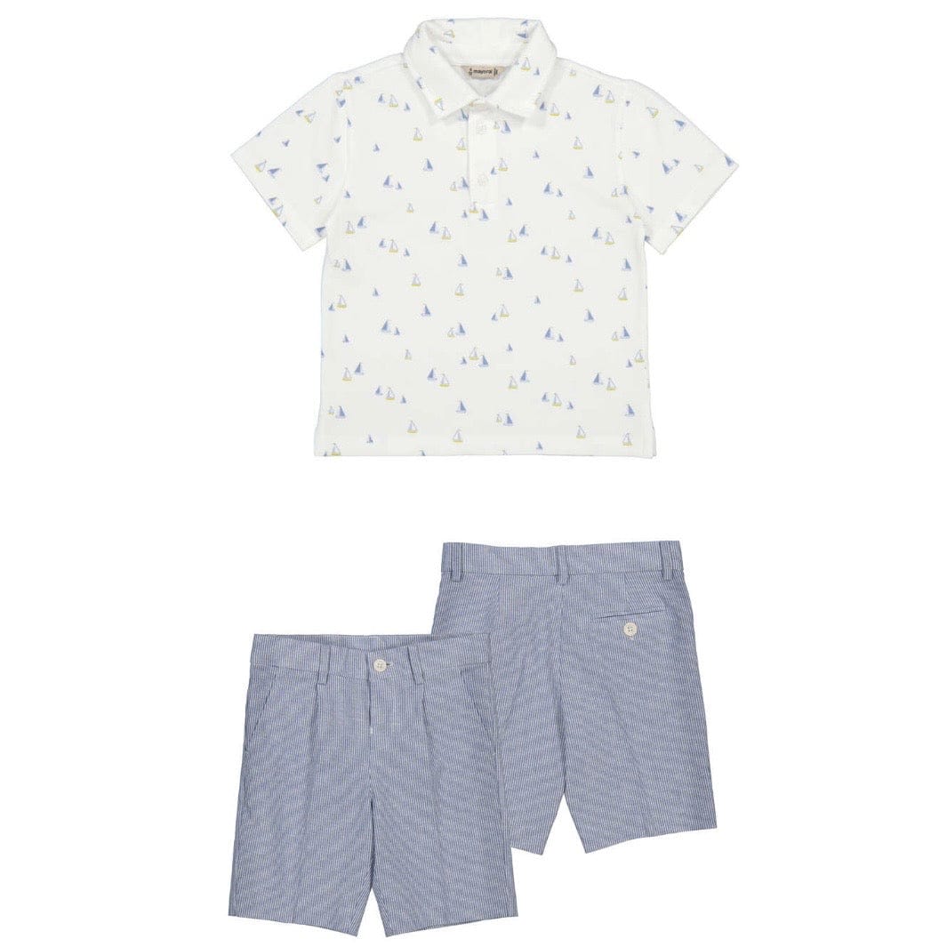 Mayoral - Sailing Boat Short Set - Blue