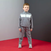 MITCH & SON - Dynamic Grey Tyler - Quarter Zip Tracksuit - Grey Marl