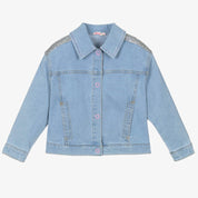 BILLIEBLUSH - Sunshine Three Piece Denim Jacket Set - Blue