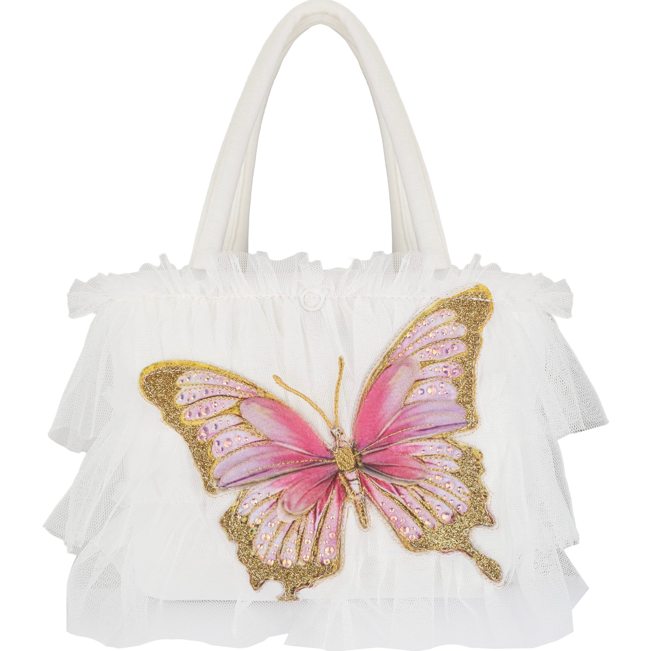 Daga - Twinkle Flight Embellished Bag- White